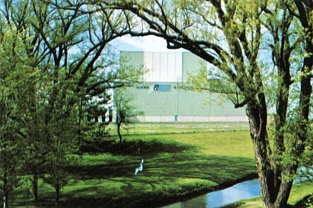 R.E. Ginna Nuclear Plant, built for Rochester Gas & Electric Company.  Photo from brochure in Will Davis library.
