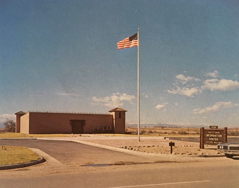 It is probably no accident that the Fort St. Vrain Public Information Center built across from the nuclear plant and the sketch of the original Fort appear so similar.  This center still stands today, amazingly.